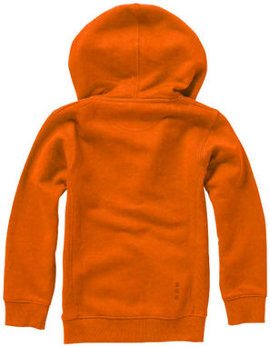 Дитячий светр Arora з капюшоном і застібкою-блискавкою на всю довжину, колір оранжевий  розмір 116 - 38213332- Фото №5