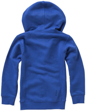 Дитячий светр Arora з капюшоном і застібкою-блискавкою на всю довжину, колір синій  розмір 116 - 38213442- Фото №5