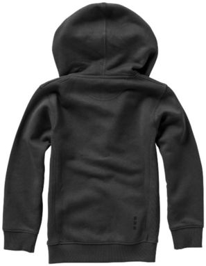 Дитячий светр Arora з капюшоном і застібкою-блискавкою на всю довжину, колір антрацит  розмір 104 - 38213951- Фото №5