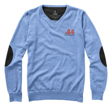 Пуловер Spruce с V-образным вырезом, цвет светло-синий  размер XS - 38217400- Фото №2
