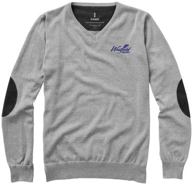 Пуловер Spruce с V-образным вырезом, цвет серый меланж  размер XS - 38217960- Фото №2