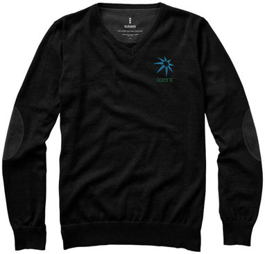 Пуловер Spruce с V-образным вырезом, цвет сплошной черный  размер XS - 38217990- Фото №2
