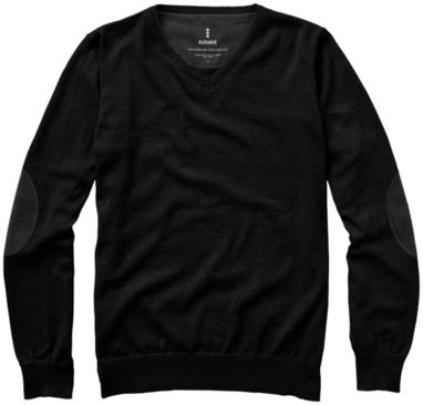 Пуловер Spruce з V-подібним вирізом, колір суцільний чорний  розмір XS - 38217990- Фото №3