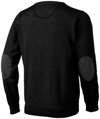 Пуловер Spruce з V-подібним вирізом, колір суцільний чорний  розмір M - 38217992- Фото №4