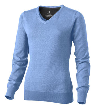 Женский пуловер Spruce с V-образным вырезом, цвет светло-синий  размер XS - 38218400- Фото №1