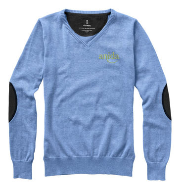 Женский пуловер Spruce с V-образным вырезом, цвет светло-синий  размер XS - 38218400- Фото №2