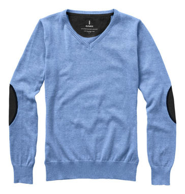 Женский пуловер Spruce с V-образным вырезом, цвет светло-синий  размер XL - 38218404- Фото №3