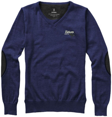 Женский пуловер Spruce с V-образным вырезом, цвет темно-синий  размер XS - 38218490- Фото №2