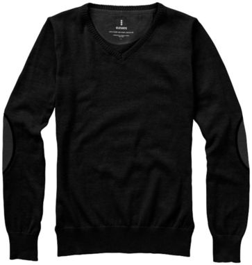 Женский пуловер Spruce с V-образным вырезом, цвет сплошной черный  размер XS - 38218990- Фото №3