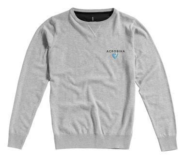 Пуловер с круглым вырезом Fernie, цвет серый меланж  размер L - 38221963- Фото №2