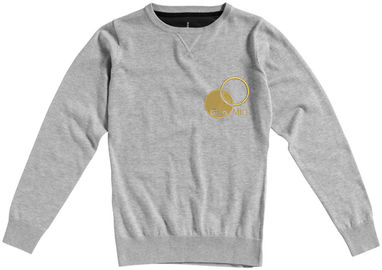Женский пуловер с круглым вырезом Fernie, цвет серый меланж  размер XS - 38222960- Фото №2