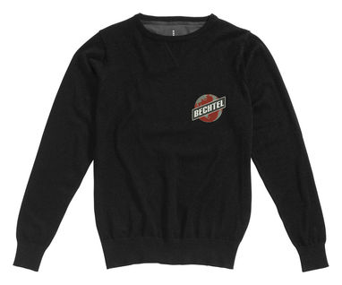 Женский пуловер с круглым вырезом Fernie, цвет сплошной черный  размер XS - 38222990- Фото №2