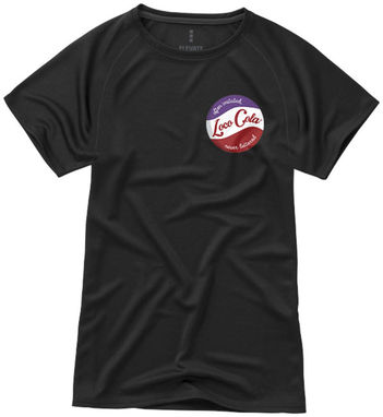 Женская футболка с короткими рукавами Niagara, цвет сплошной черный  размер S - 39011991- Фото №2