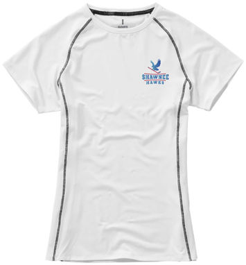 Женская футболка с короткими рукавами Kingston, цвет белый  размер M - 39014012- Фото №3
