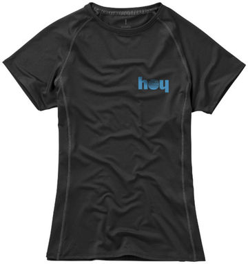 Женская футболка с короткими рукавами Kingston, цвет сплошной черный  размер XL - 39014994- Фото №2