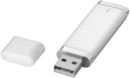Флешка 4 Gb из пластика и металла, белая, с колпачком