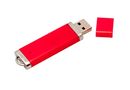 Флешка 4 Gb из пластика и металла, красная, с колпачком