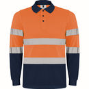 POLARIS L/S Футболка-поло спортивная с длинным рукавом высокой видимости