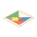 Пазл Tangram з 7-ми дерев'яних кольорових частин