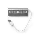 USB-порт з алюмінієвою структурою, двокольоровим покриттям і білим кабелем