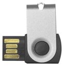 Мини-флешка-твистер 16 Gb серебристая