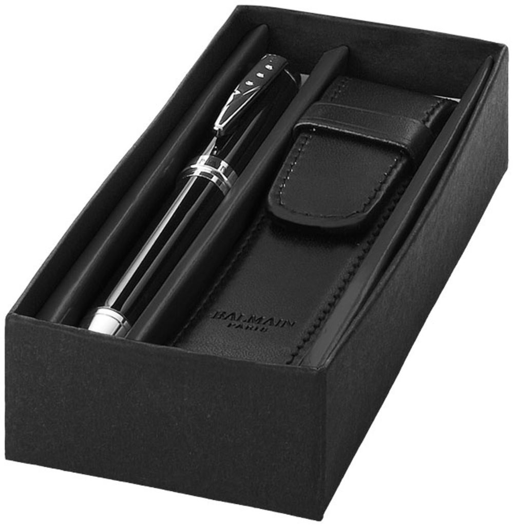 Подарочная ручка Balmain с чехлом из кожзаменителя в подарочной коробке