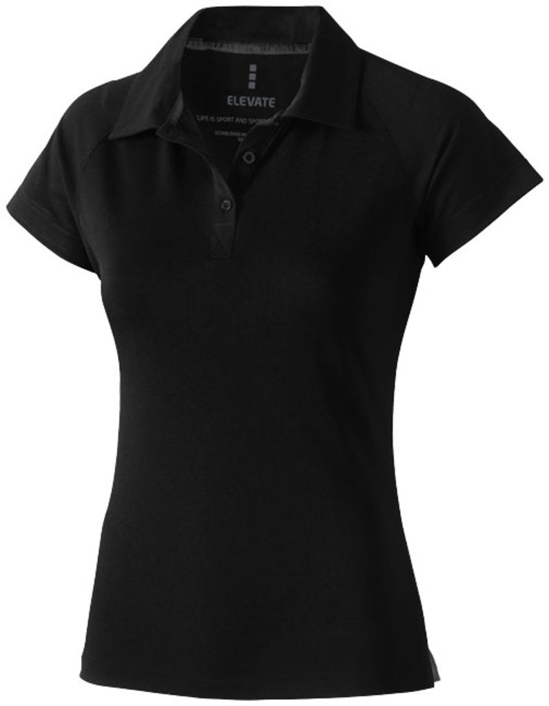 Жіноча сорочка поло з короткими рукавами Ottawa, колір суцільний чорний  розмір M