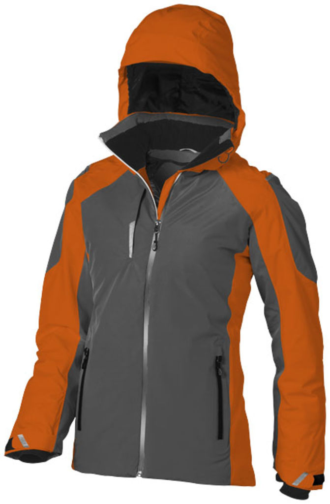 Женская утепленная куртка Ozark, цвет оранжевый, серый  размер XS