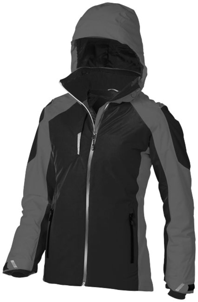 Женская утепленная куртка Ozark, цвет сплошной черный, серый  размер XS