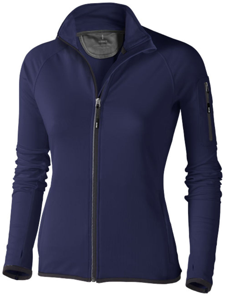 Женская флисовая куртка Mani с застежкой-молнией на всю длину, цвет темно-синий  размер S