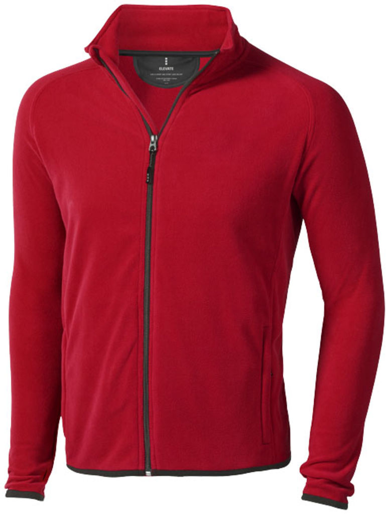 Мікрофлісова куртка Brossard з блискавкою на всю довжину, колір червоний  розмір XS