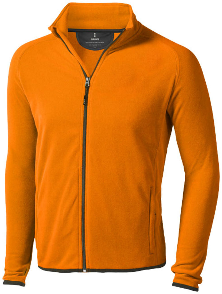 Мікрофлісова куртка Brossard з блискавкою на всю довжину, колір оранжевий  розмір XS