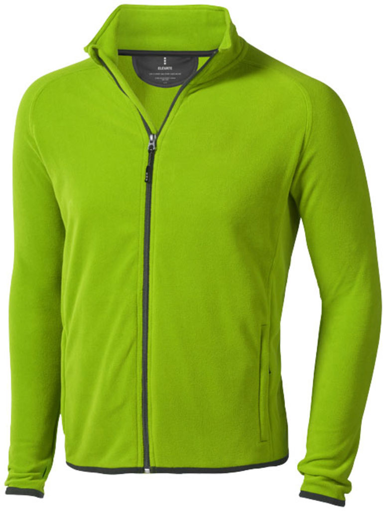 Мікрофлісова куртка Brossard з блискавкою на всю довжину, колір зелене яблуко  розмір XS