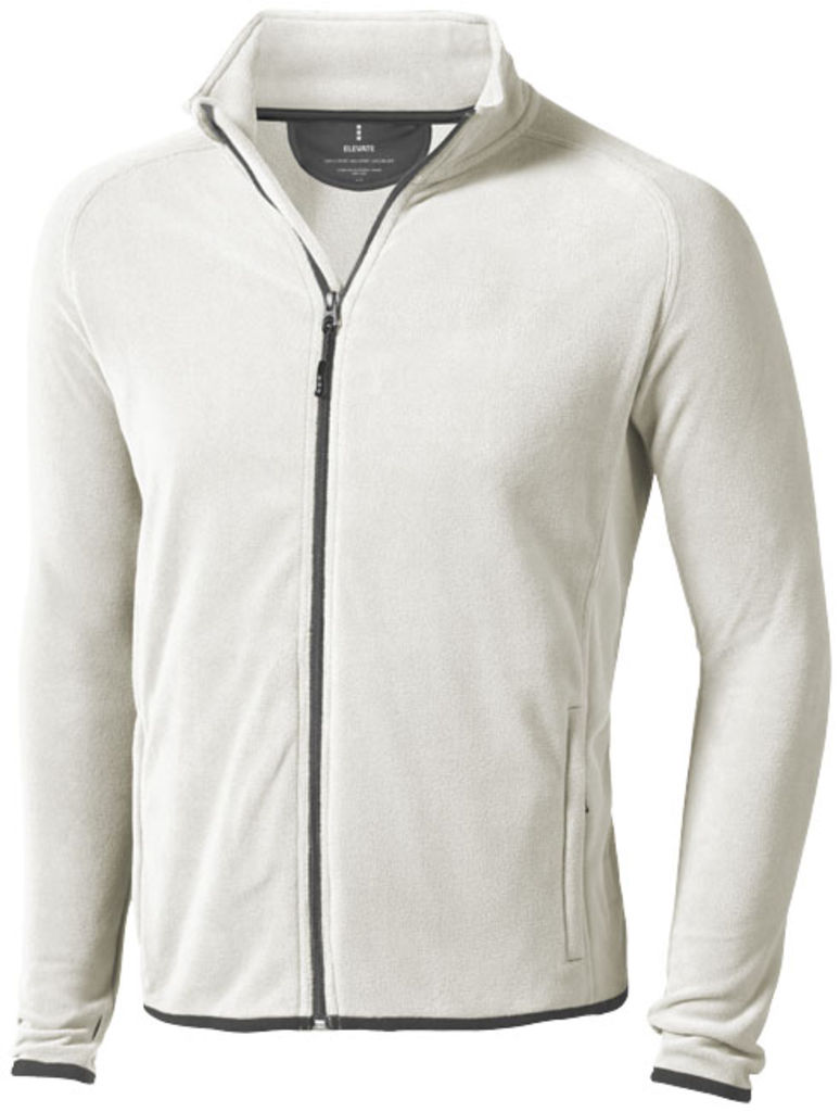 Мікрофлісова куртка Brossard з блискавкою на всю довжину, колір світло-сірий  розмір L