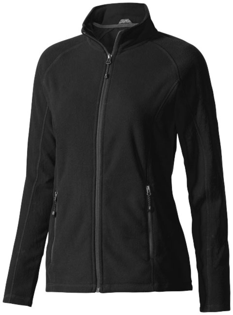 Куртка жіноча фліс Rixford на блискавці, колір суцільний чорний  розмір XS