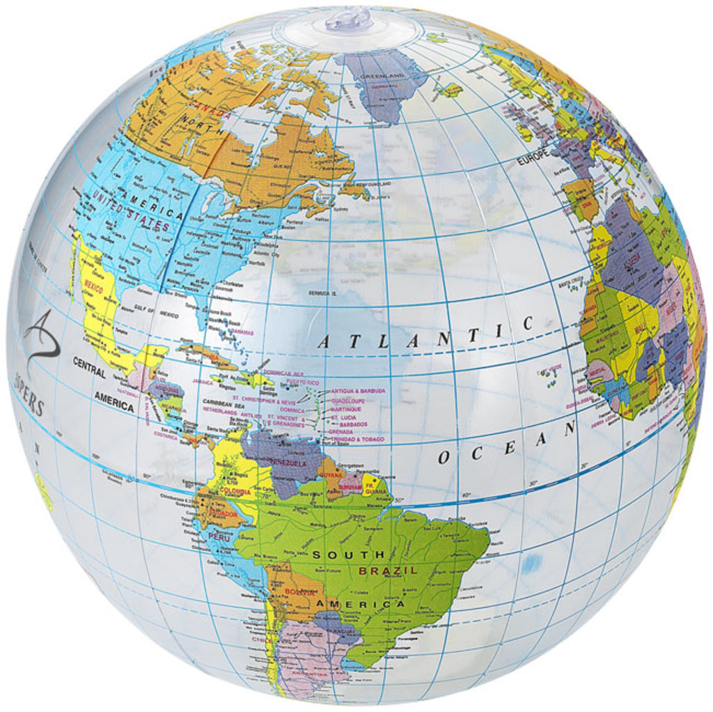 Прозрачный пляжный мяч Globe, цвет прозрачный - 19538615- Фото №2