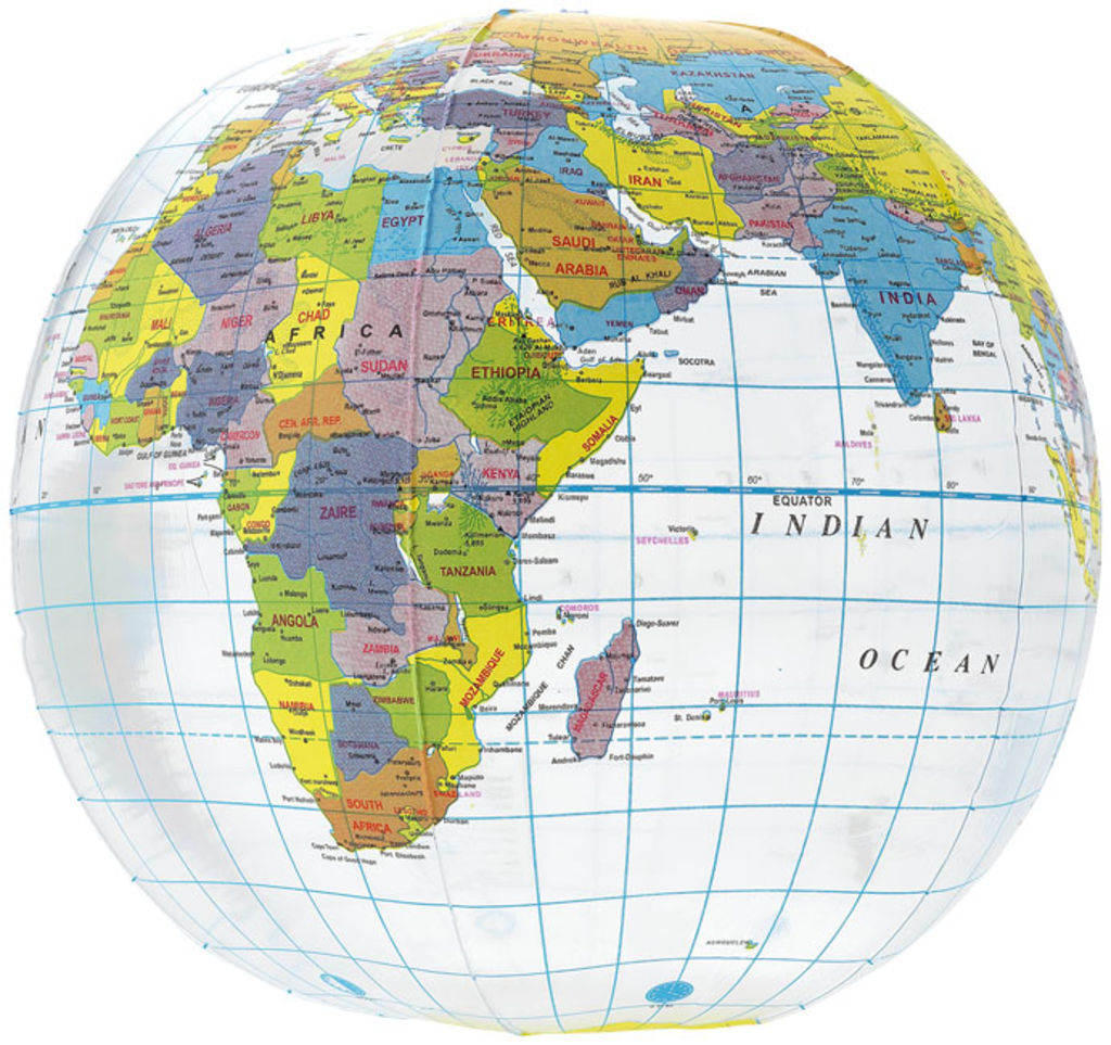 Прозрачный пляжный мяч Globe, цвет прозрачный - 19538615- Фото №3