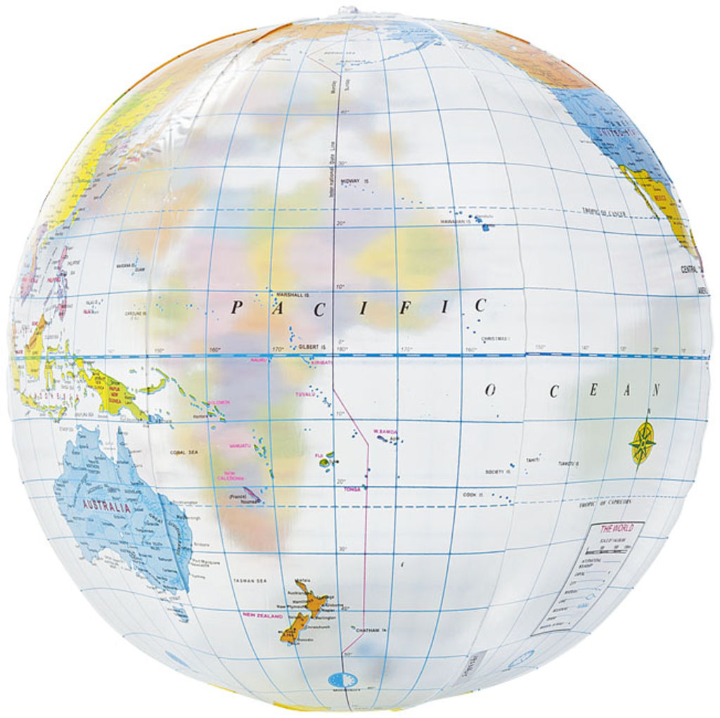 Прозрачный пляжный мяч Globe, цвет прозрачный - 19538615- Фото №4