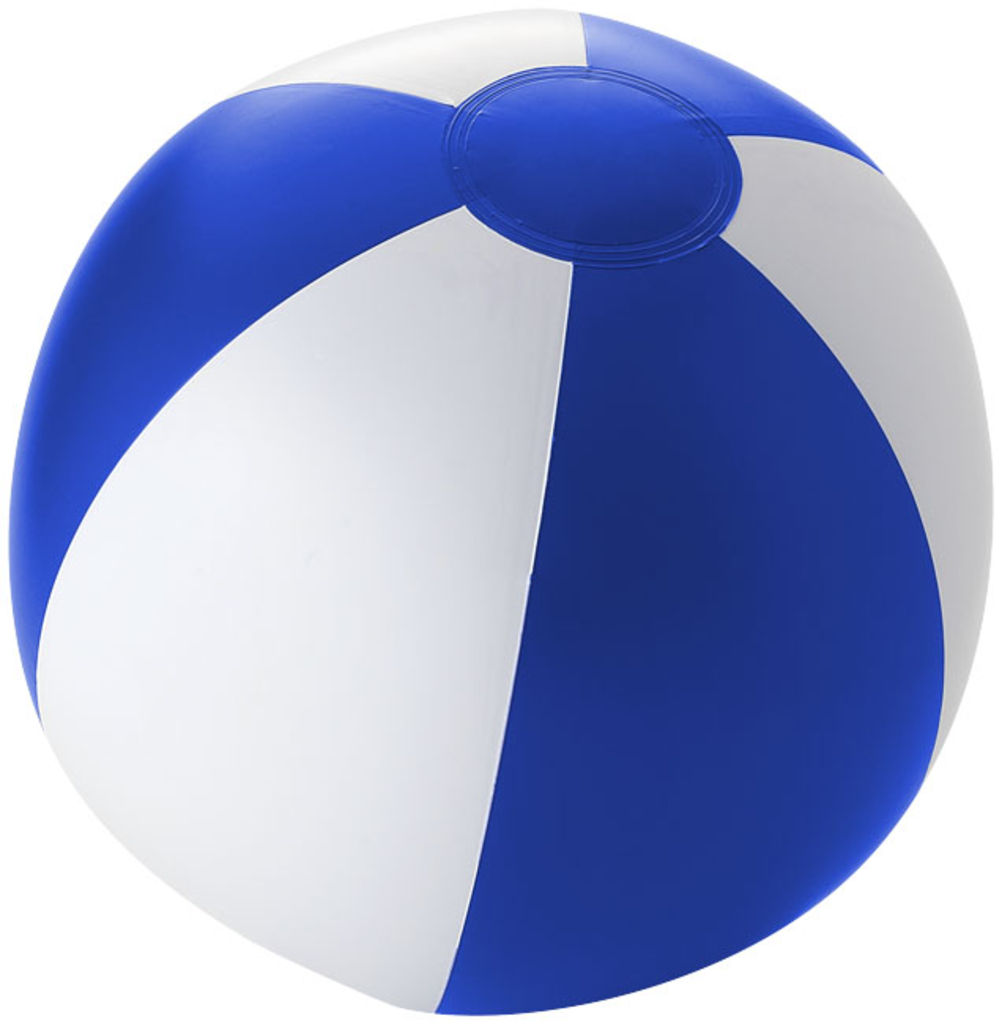 Непрозорий пляжний м'яч Palma, колір яскраво-синій, білий