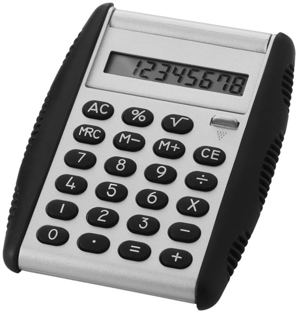 Калькулятор Magic, колір срібний, суцільний чорний