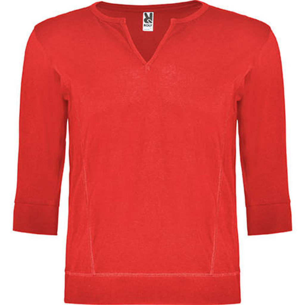 Мужская футболка с рукавом 3/4, цвет красный  размер XL