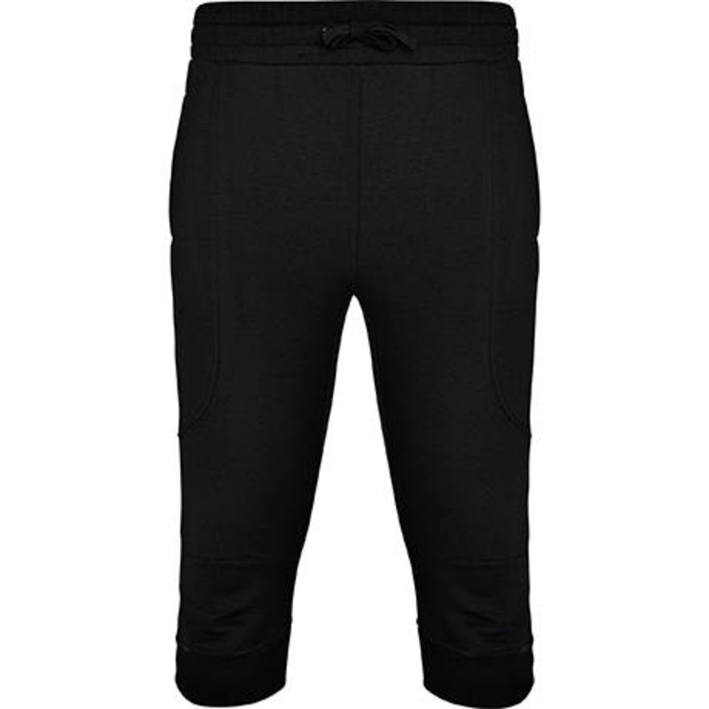 CARSON Мужские спортивные шорты-бермуды с регулируемым эластичным поясом с завязками, цвет черный  размер S