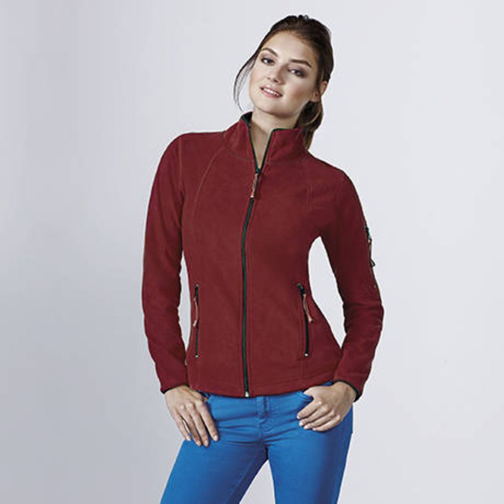 LUCIANE WOMAN Флисовая кофта с высоким воротом, цвет зеленый армейский  размер XL - SM11960415- Фото №2