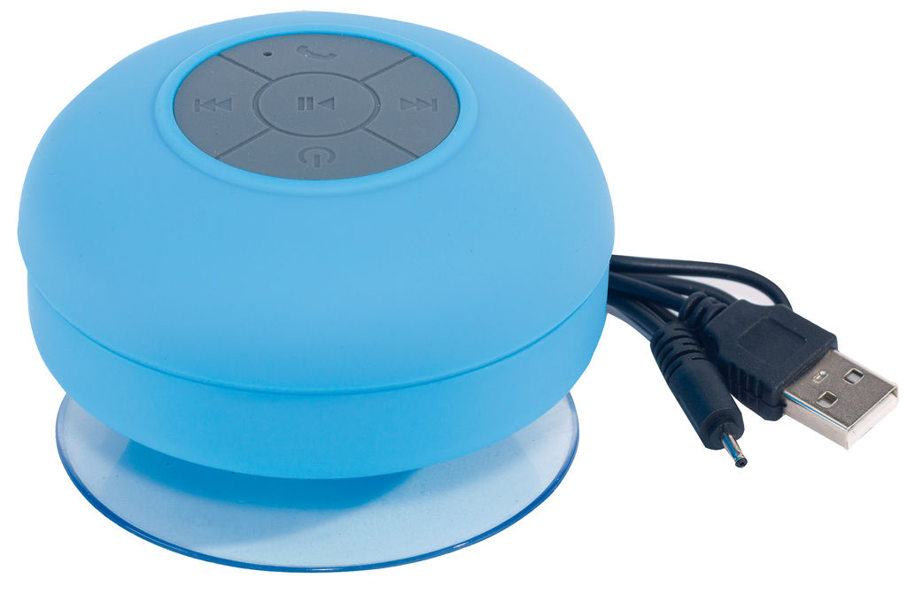 Динамік Bluetooth WAKE UP, колір синій, сірий