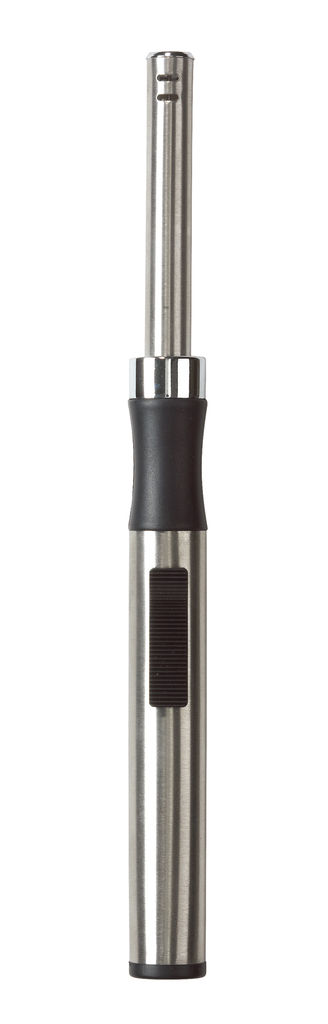Запальничка з нержавіючої сталі VULCANO, колір сріблястий, чорний