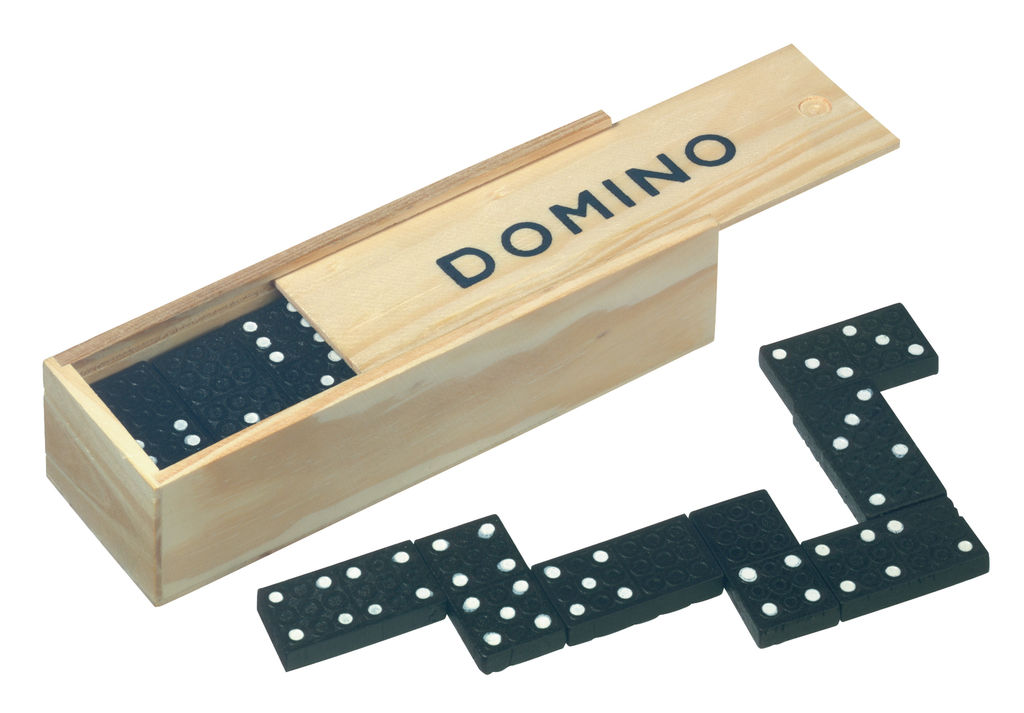 гра Domino, колір дерев'яний, чорний