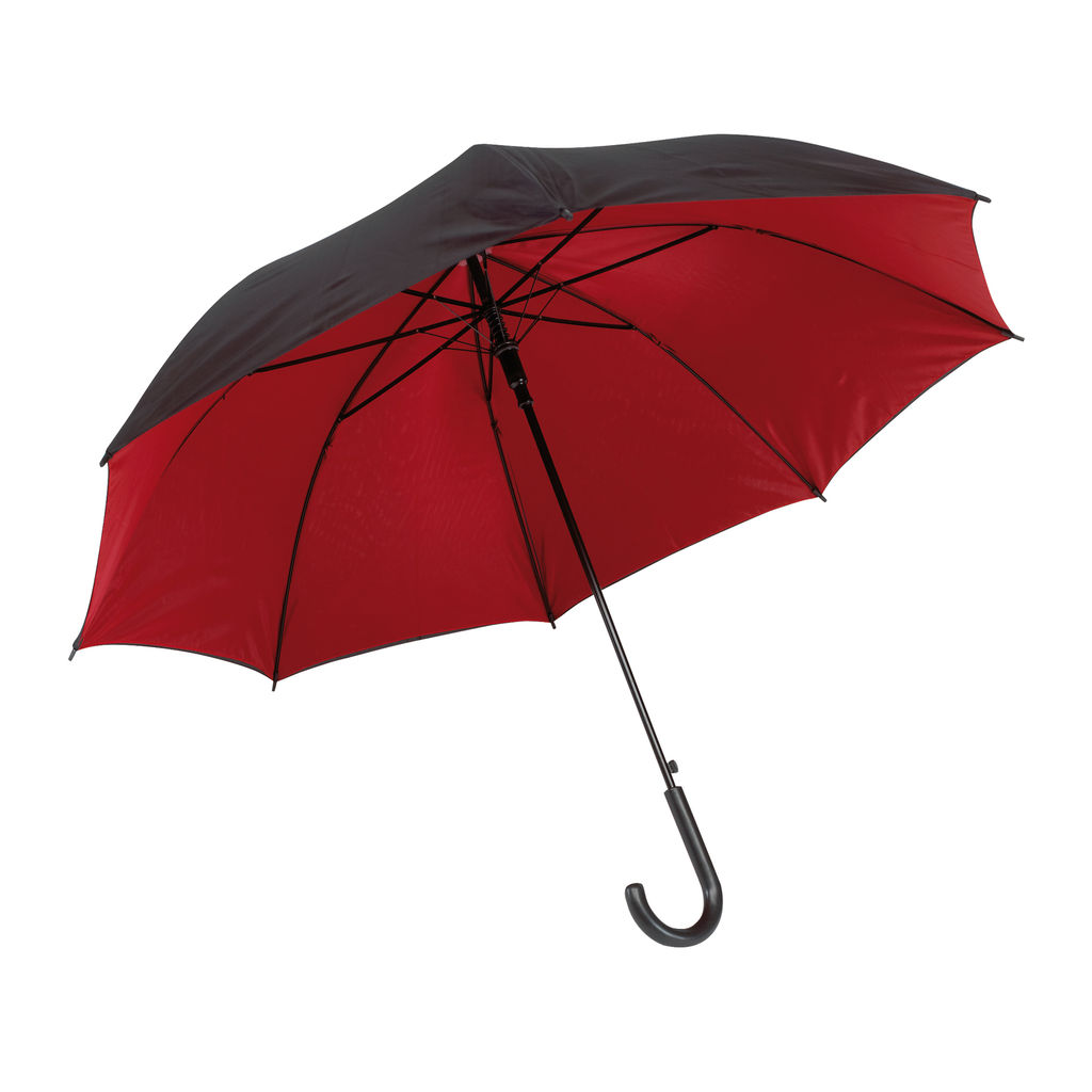 Зонт автоматический DOUBLY, цвет чёрный, красный