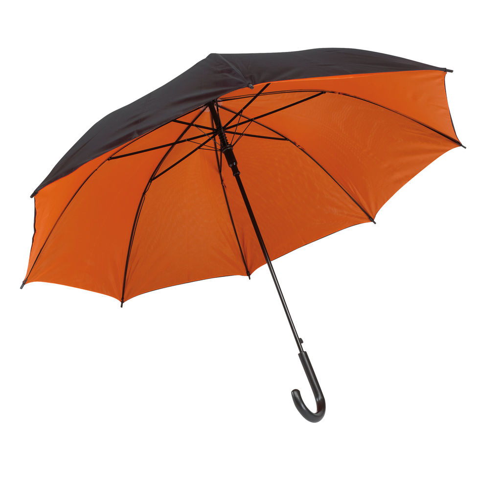 Зонт автоматический DOUBLY, цвет чёрный, оранжевый