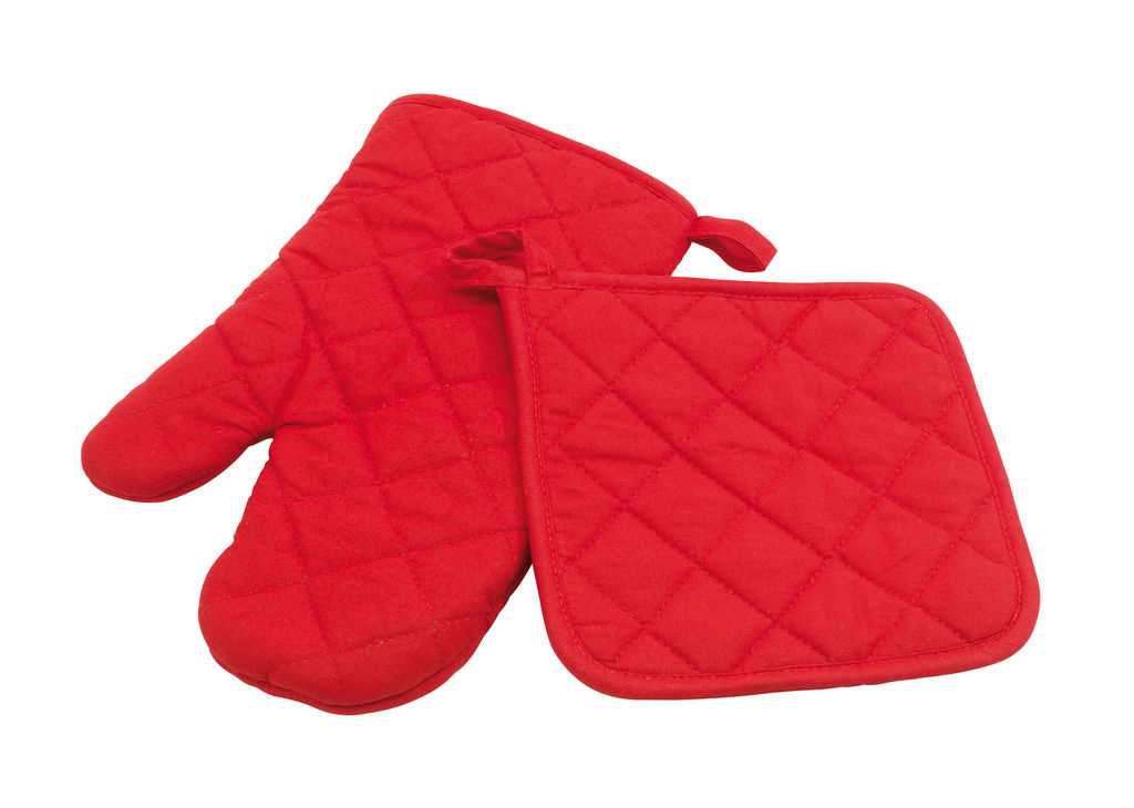 Комплект рукавиць для печі SECURE, колір червоний