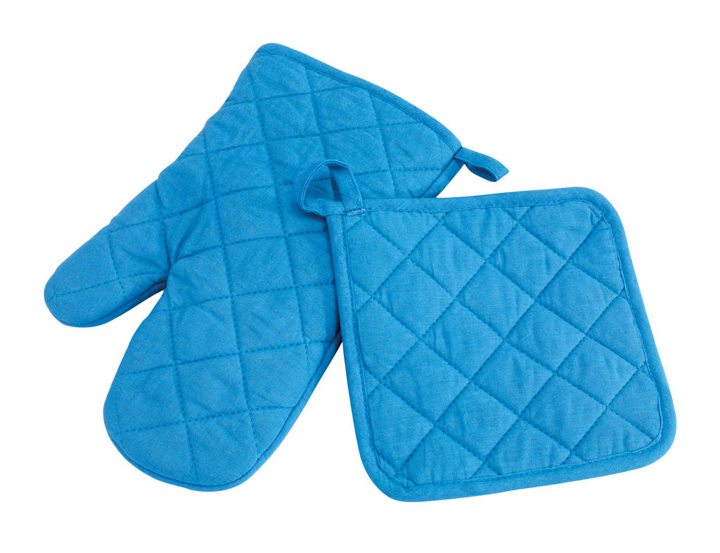 Комплект рукавиць для печі SECURE, колір синій